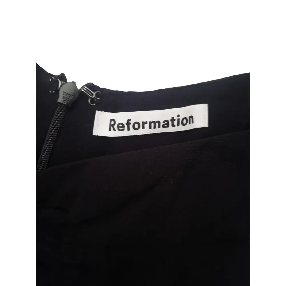 Reformation Butterfly Midi Dress Black Size 4